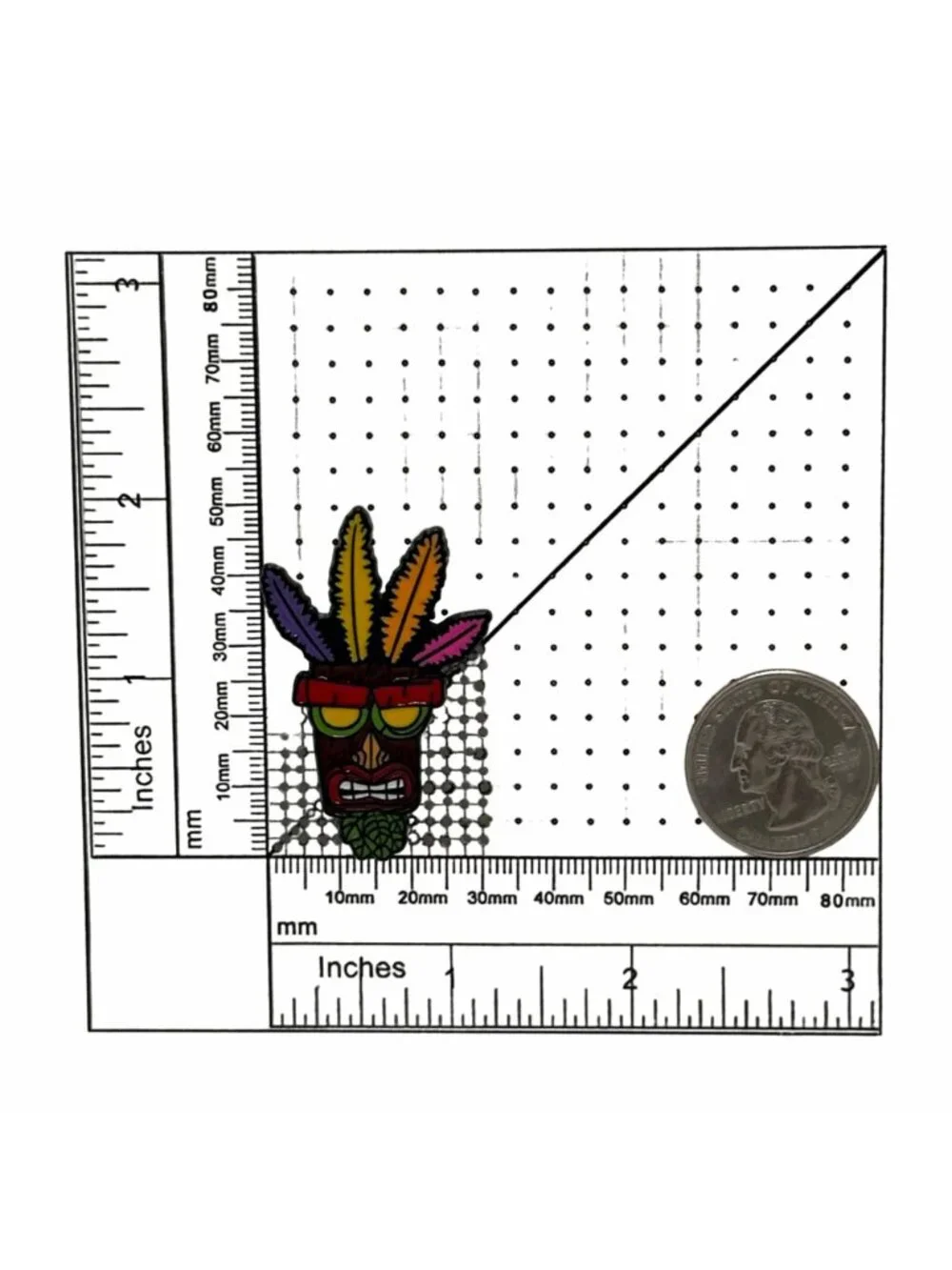 ⭐Crash Bandicoot Aku Aku Mask Pin Brooch Gamer Gaming Cartoon Anime TV Show New